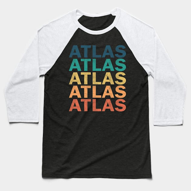 Atlas Name T Shirt - Atlas Vintage Retro Name Gift Item Tee Baseball T-Shirt by henrietacharthadfield